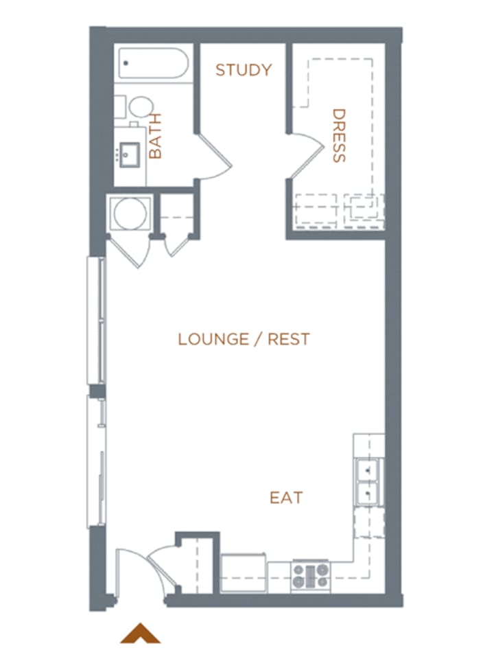 Floorplan diagram for Alloy III, showing Studio