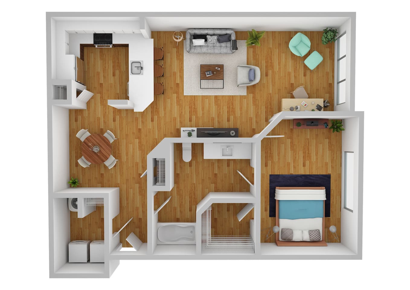 Floorplan diagram for A5, showing 1 bedroom