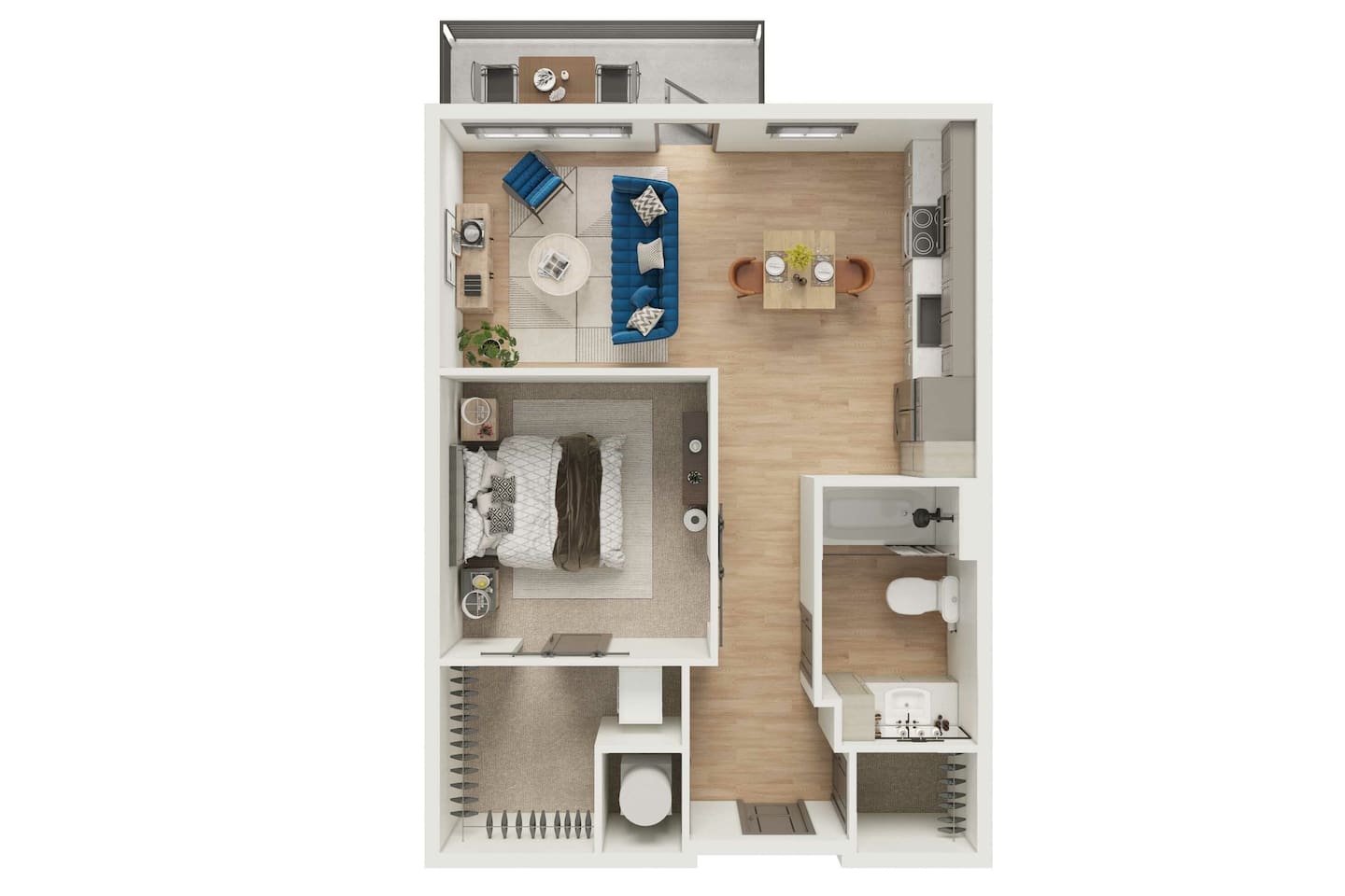 Floorplan diagram for Camelia, showing Studio