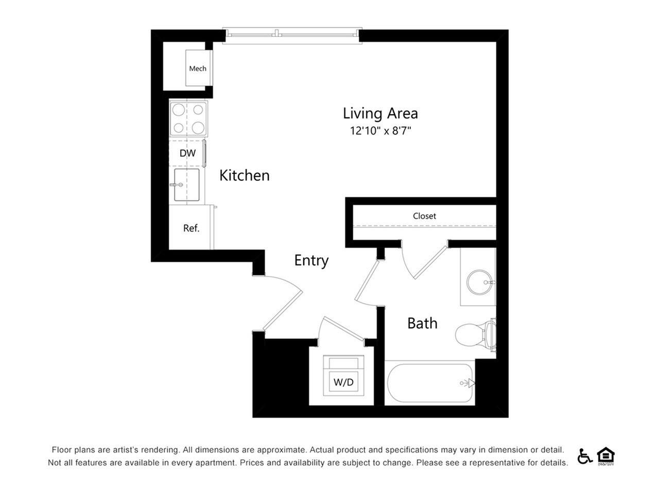 Floorplan diagram for S2, showing Studio