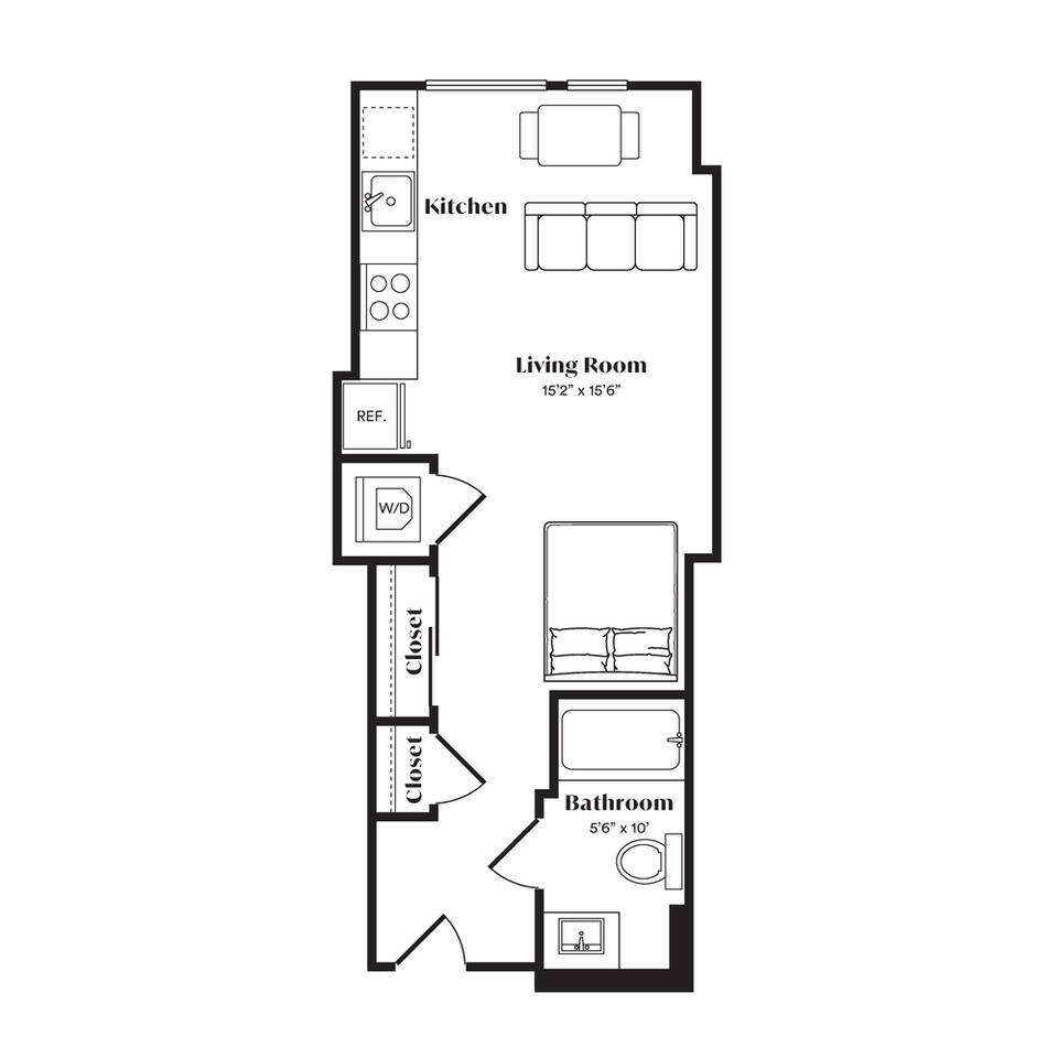 Floorplan diagram for S4A, showing Studio