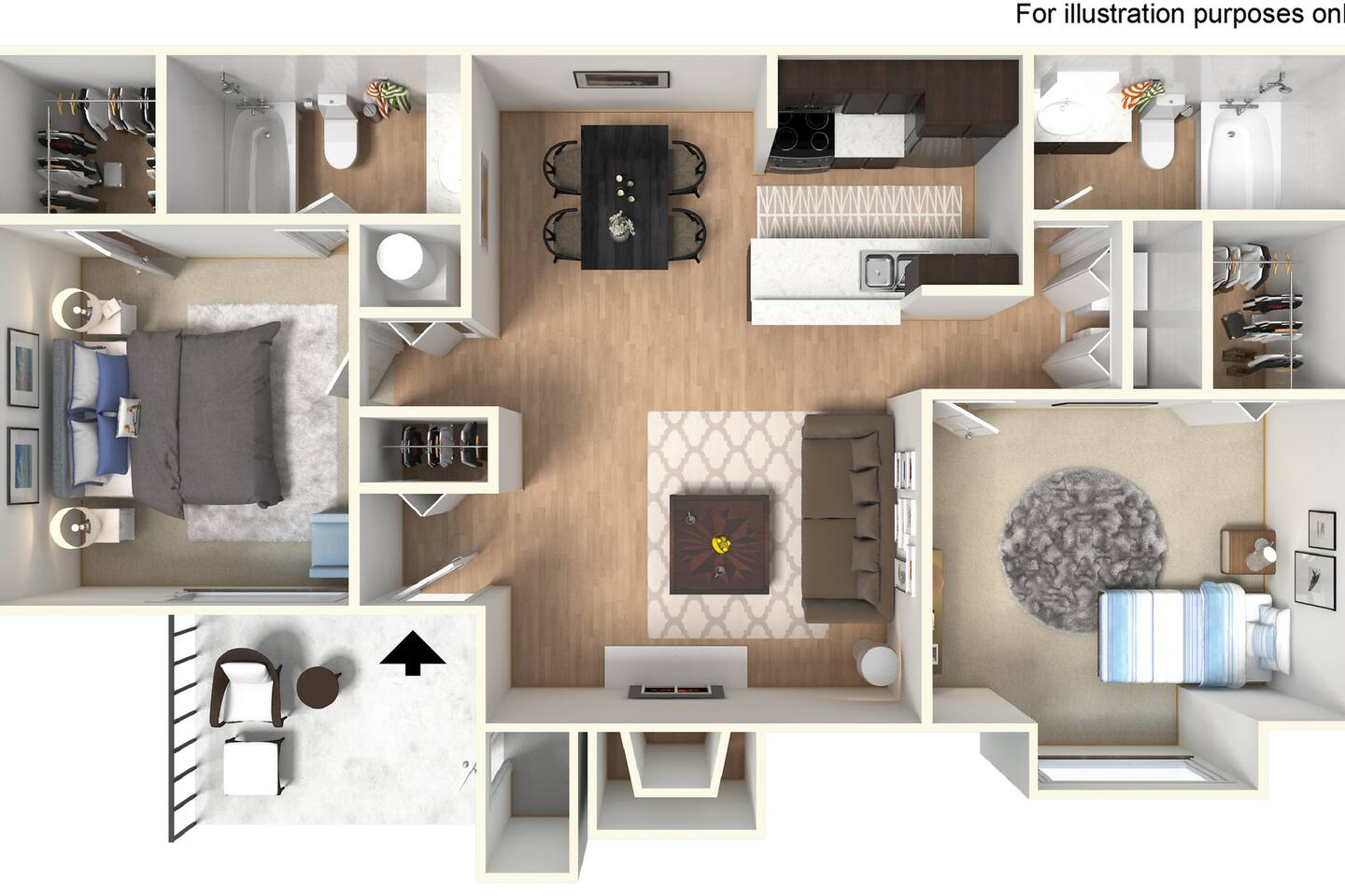 Floorplan diagram for Cape Cod, showing 2 bedroom