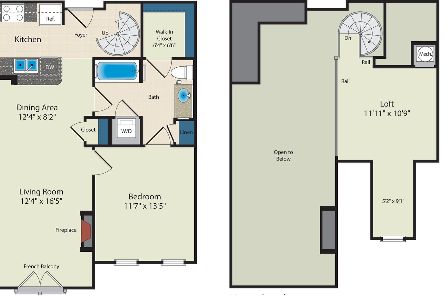 Floorplan diagram for The Arthur, showing 1 bedroom