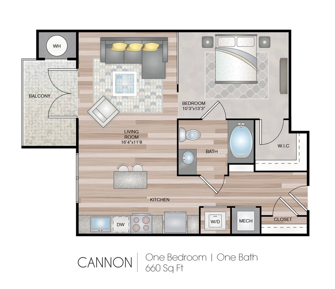 Floorplan diagram for Cannon, showing Studio