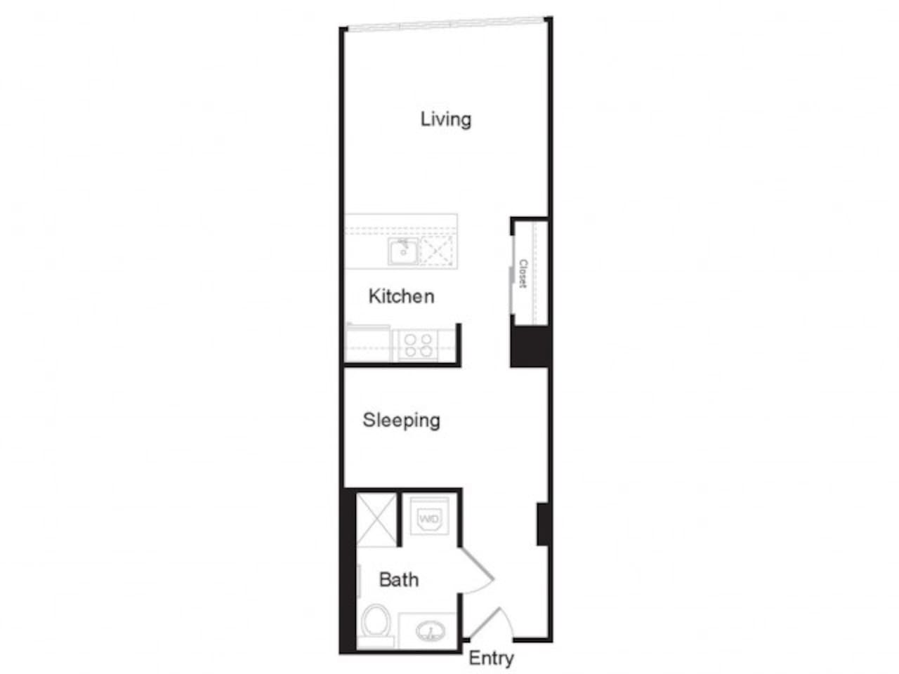 Floorplan diagram for Studio C, showing Studio