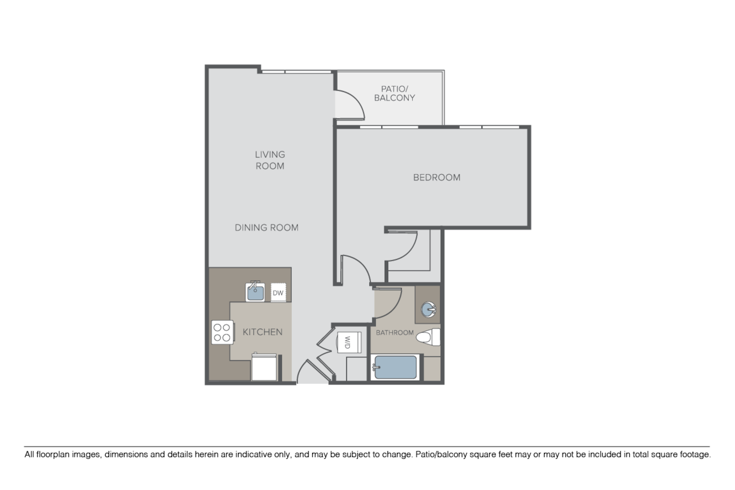 Floorplan diagram for Inyo, showing 1 bedroom