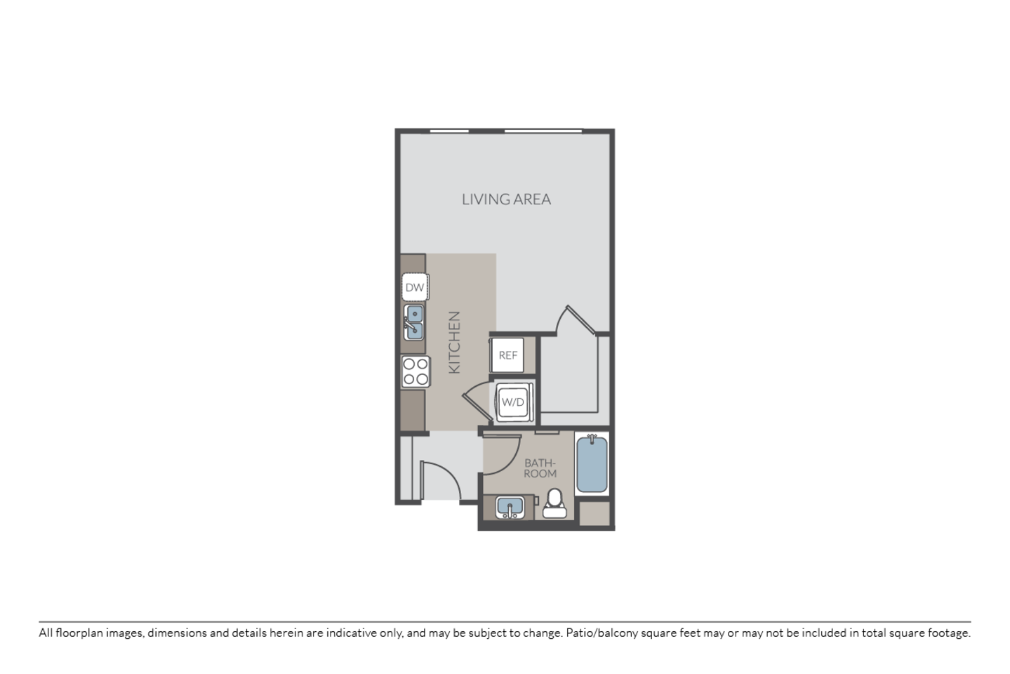 Floorplan diagram for Slate, showing Studio
