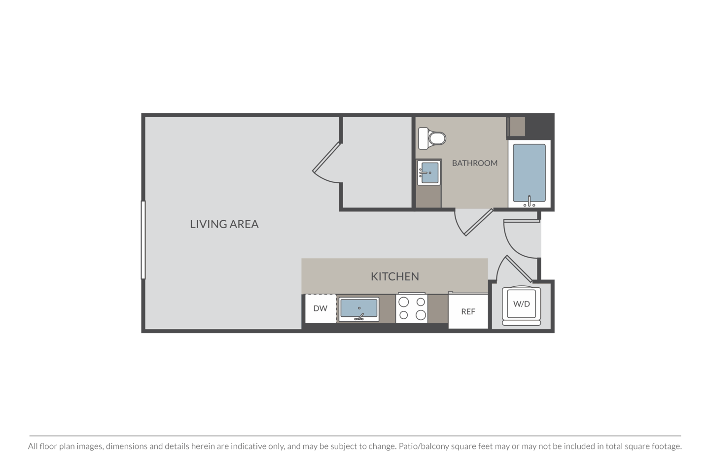 Floorplan diagram for Melrose, showing Studio