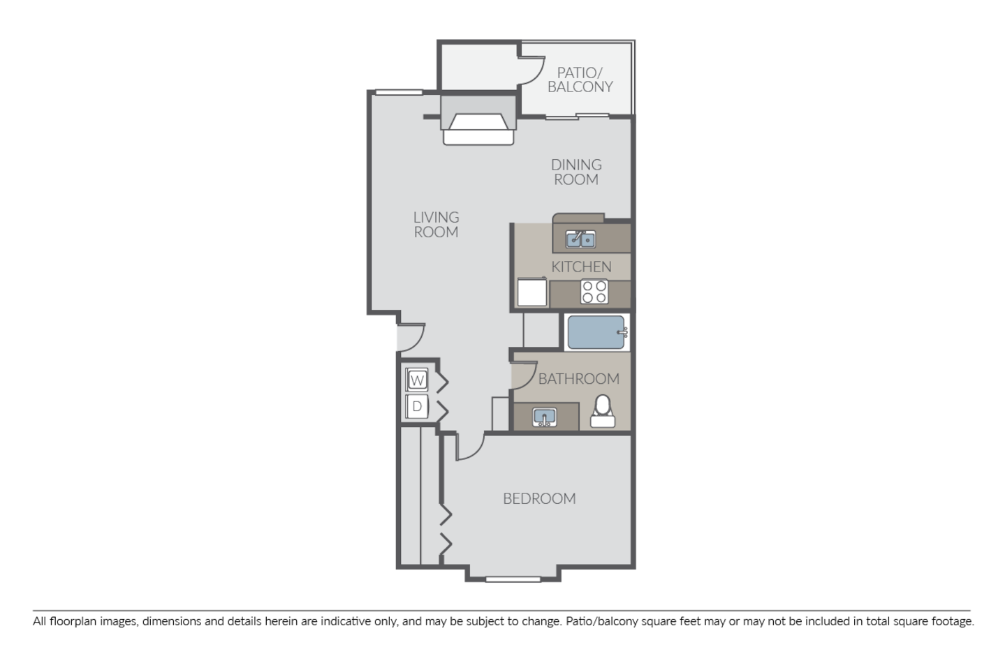 Floorplan diagram for Plan 1B, showing 1 bedroom
