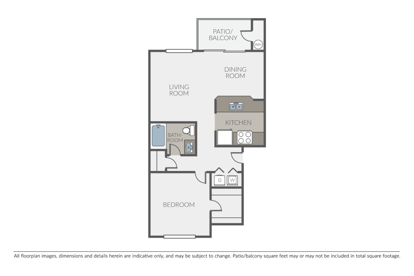 Floorplan diagram for Plan 1A, showing 1 bedroom
