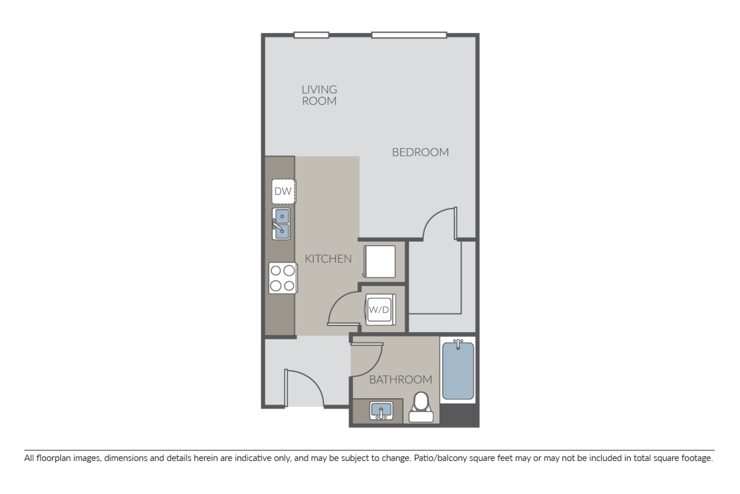 Floorplan diagram for Plan SA, showing Studio