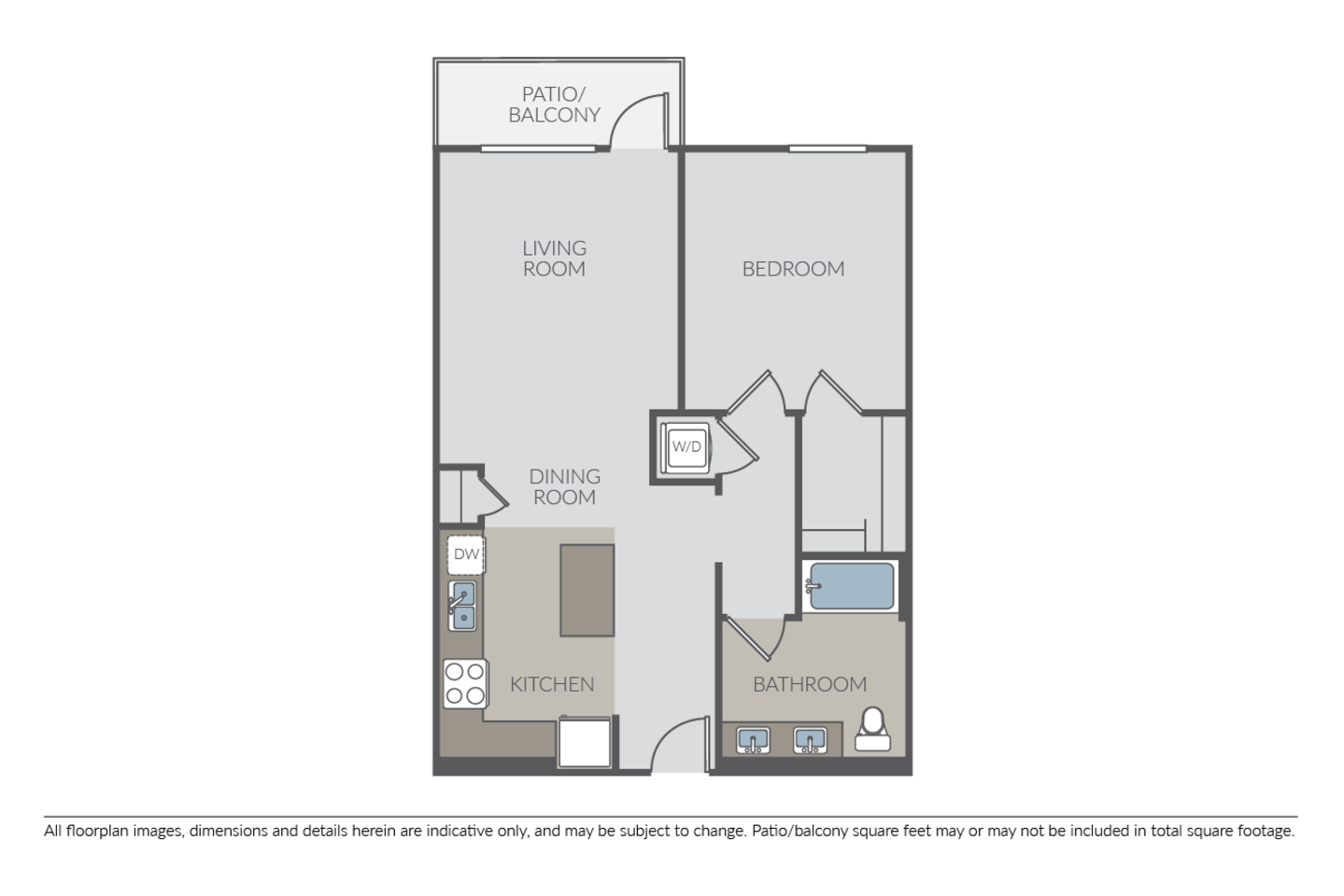 Floorplan diagram for Solstice, showing 1 bedroom
