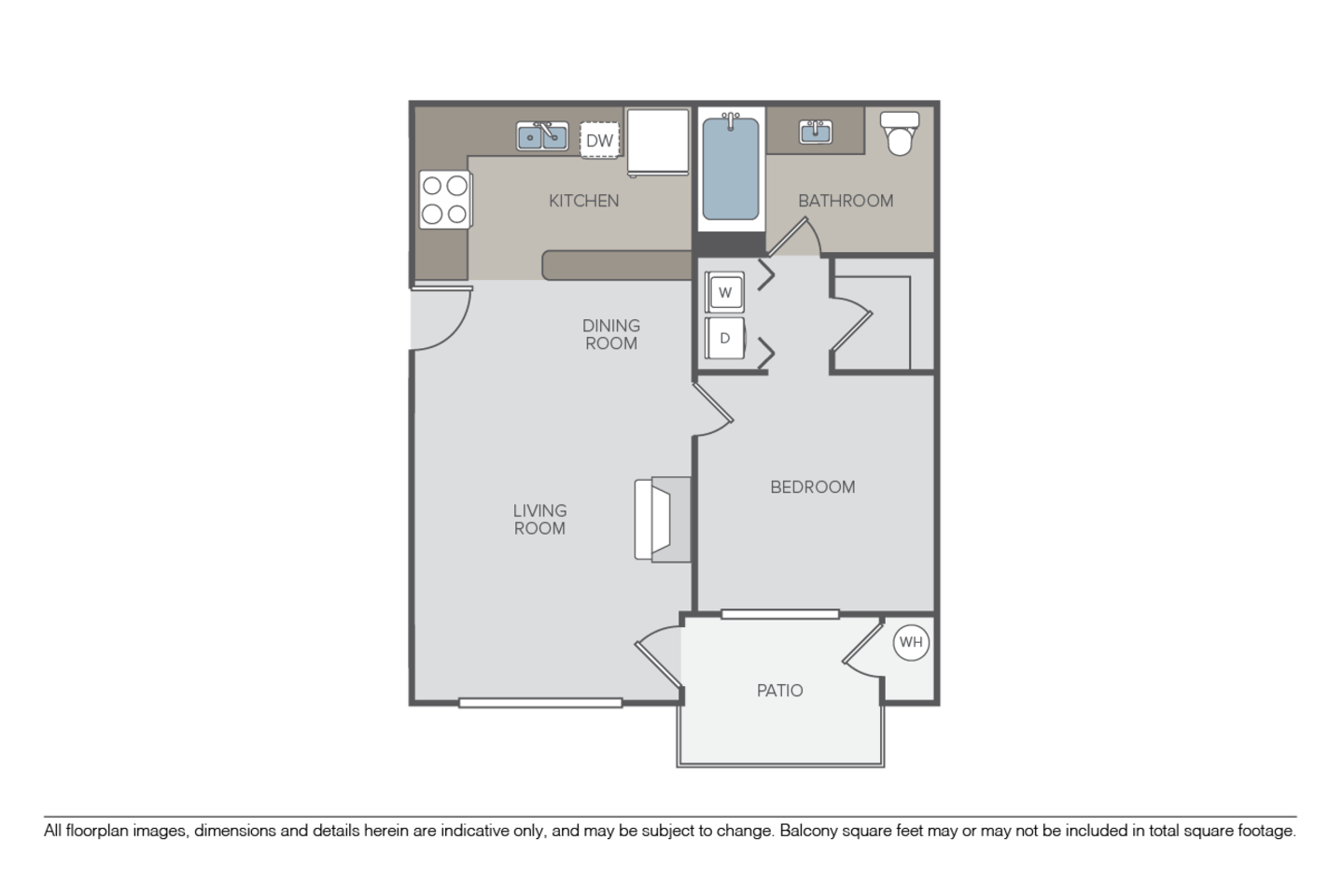 Floorplan diagram for Plan 1A, showing 1 bedroom