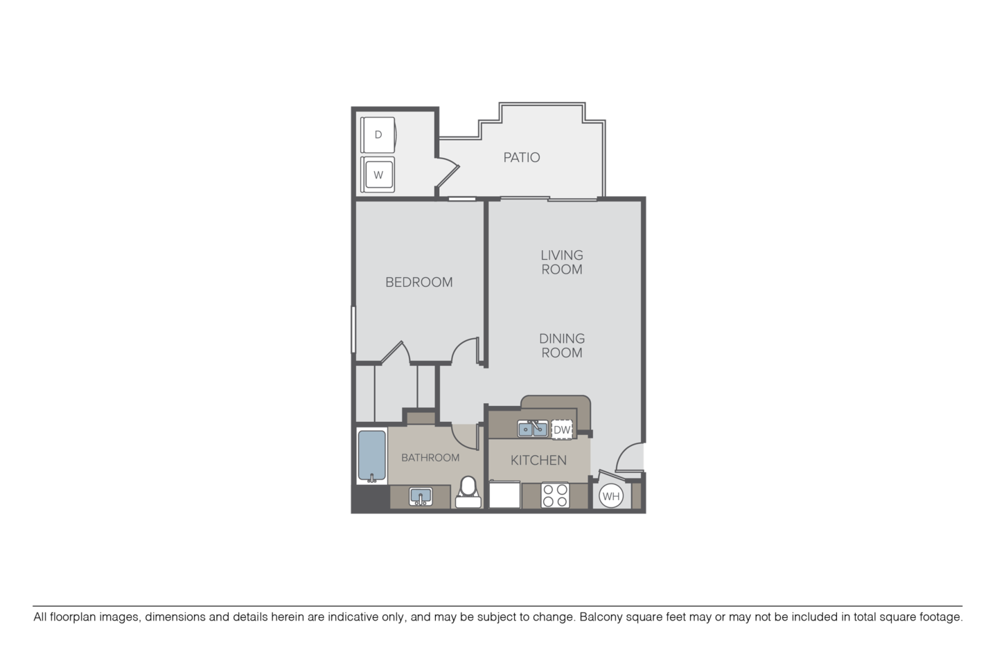 Floorplan diagram for Summit View, showing 1 bedroom