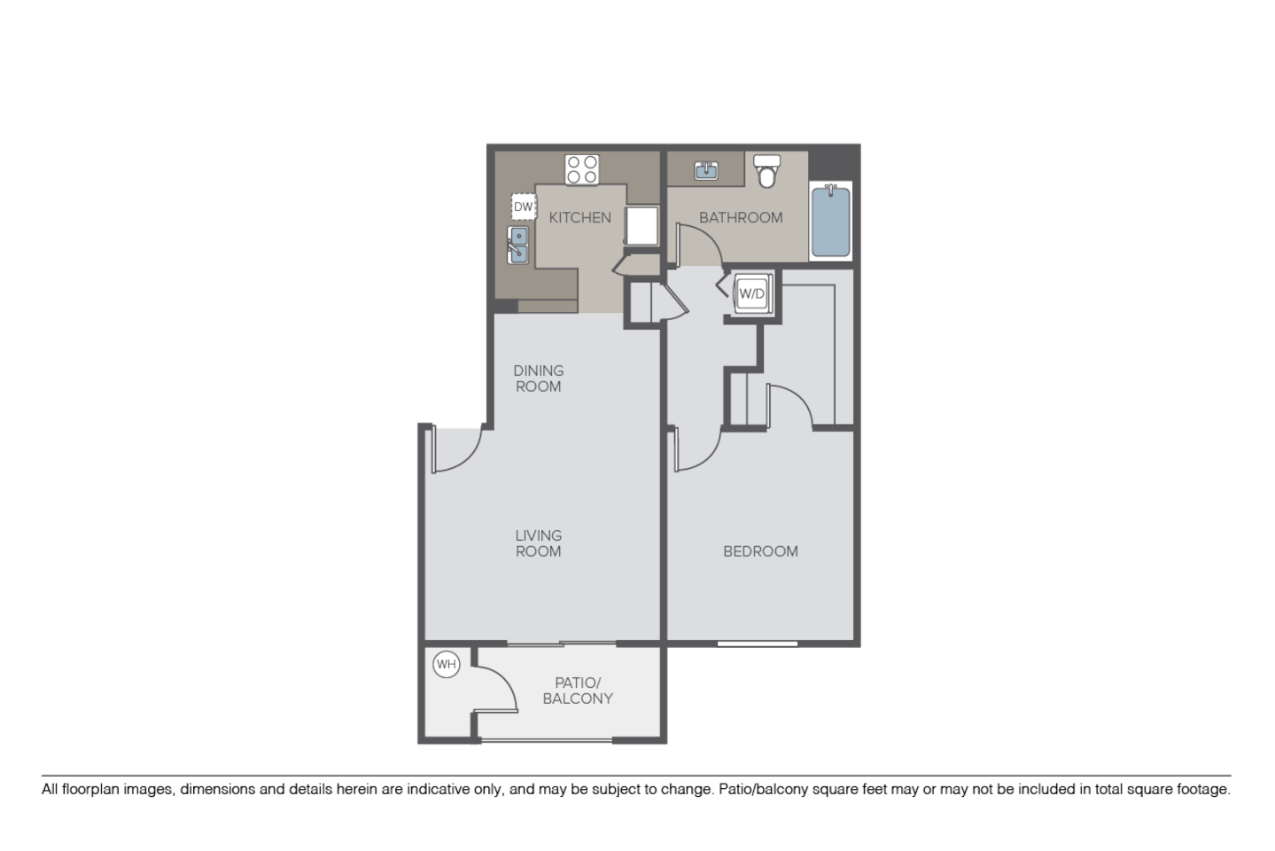 Floorplan diagram for Equestrian, showing 1 bedroom