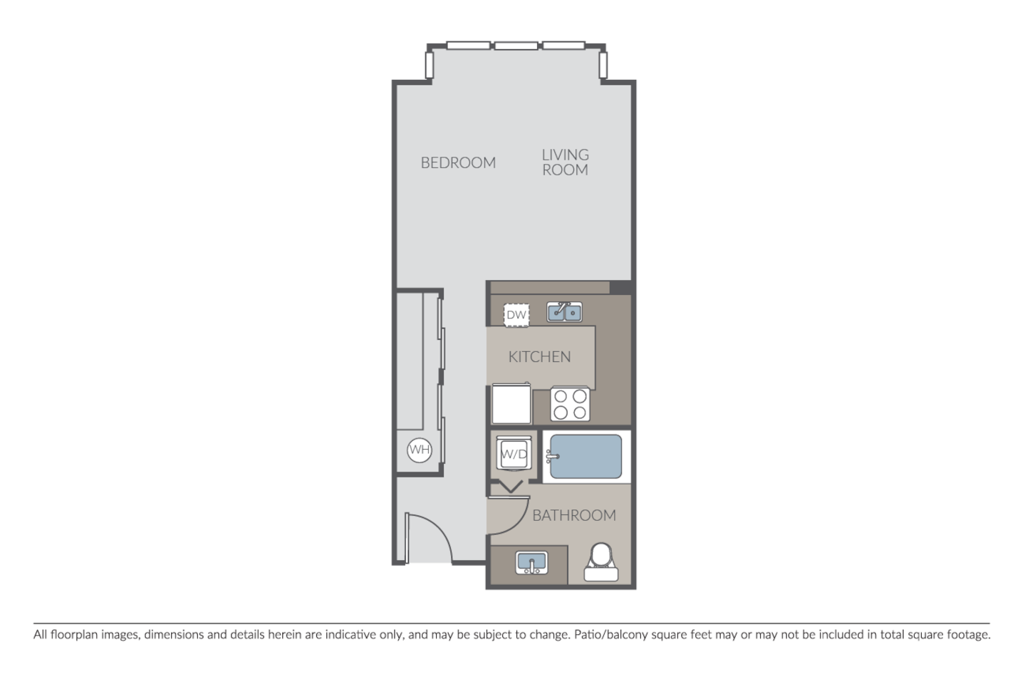 Floorplan diagram for Plan SB, showing Studio