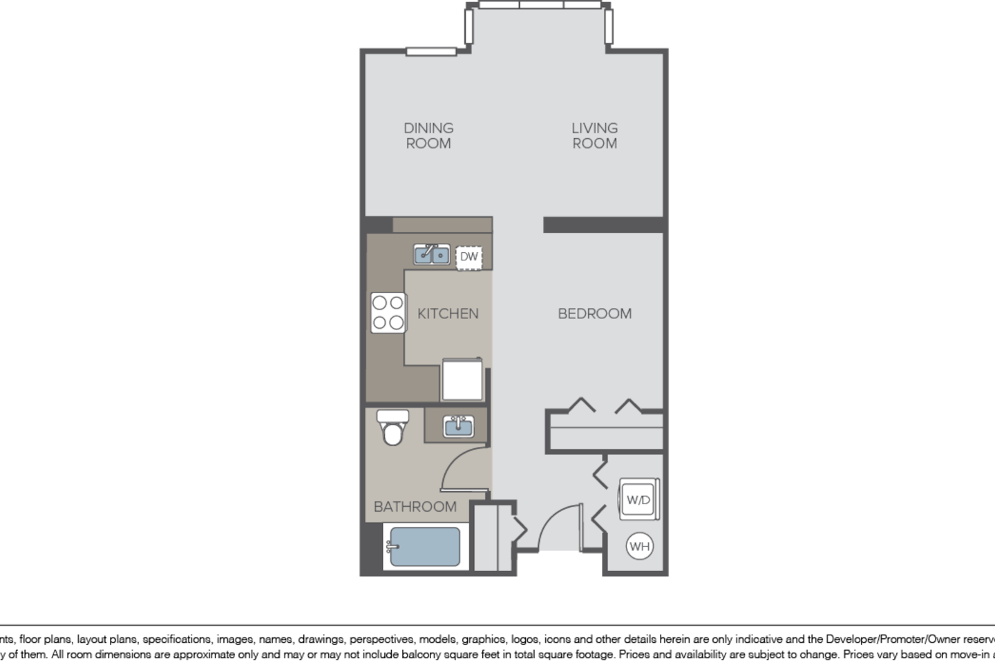 Floorplan diagram for Plan SE, showing Studio