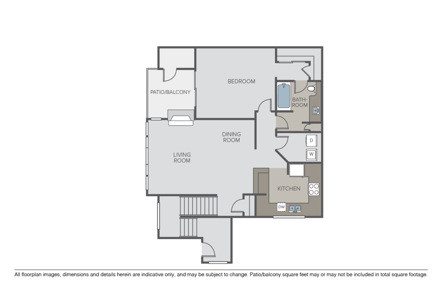 Floorplan diagram for Plan 1A, showing 1 bedroom