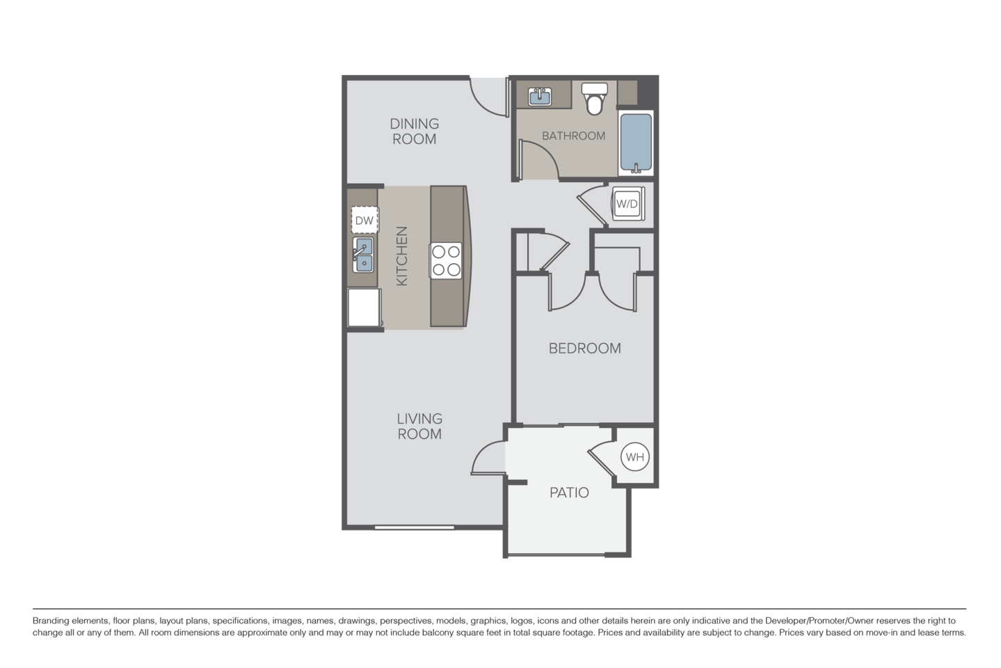 Floorplan diagram for San Carlos, showing 1 bedroom