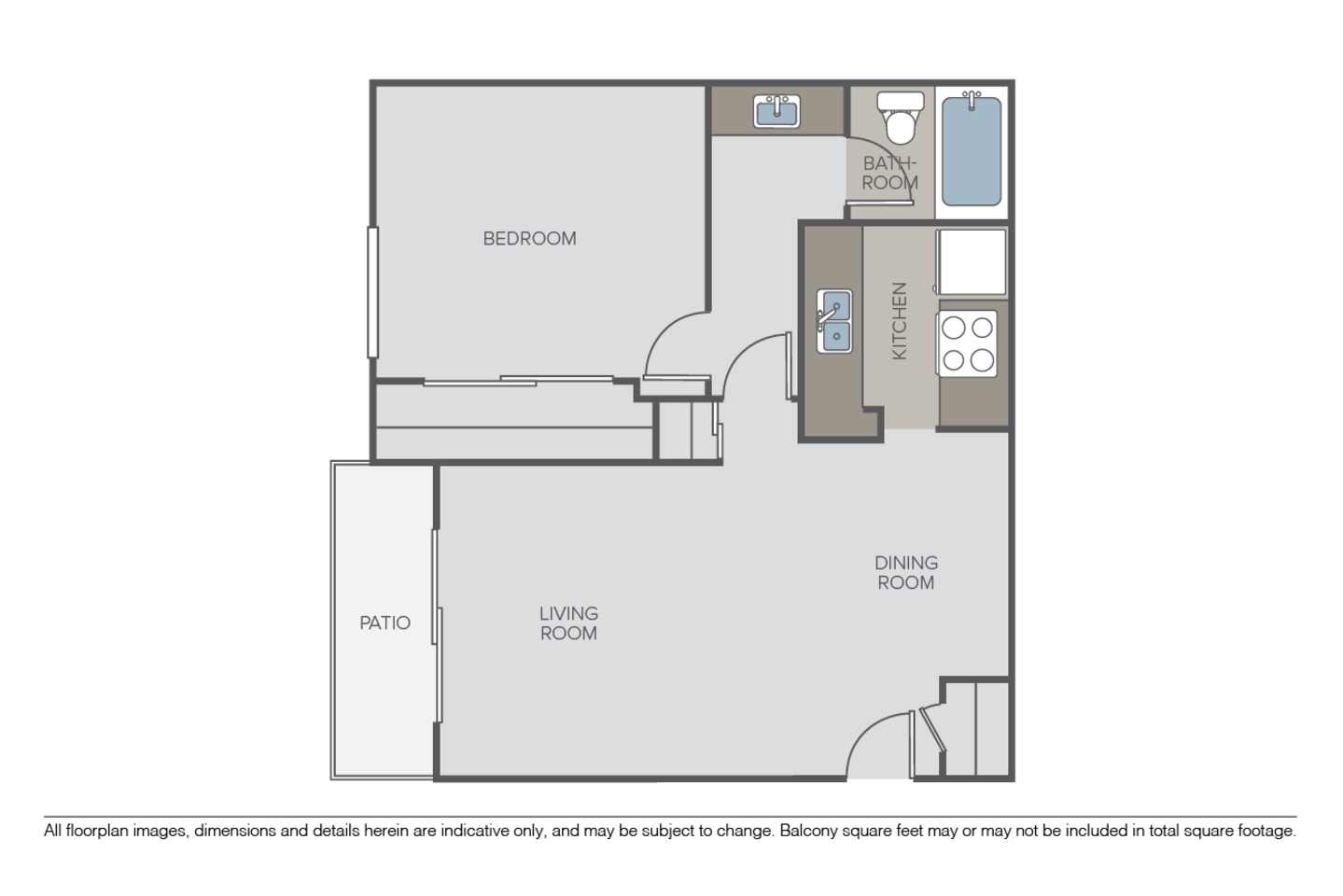 Floorplan diagram for Clemente, showing 1 bedroom