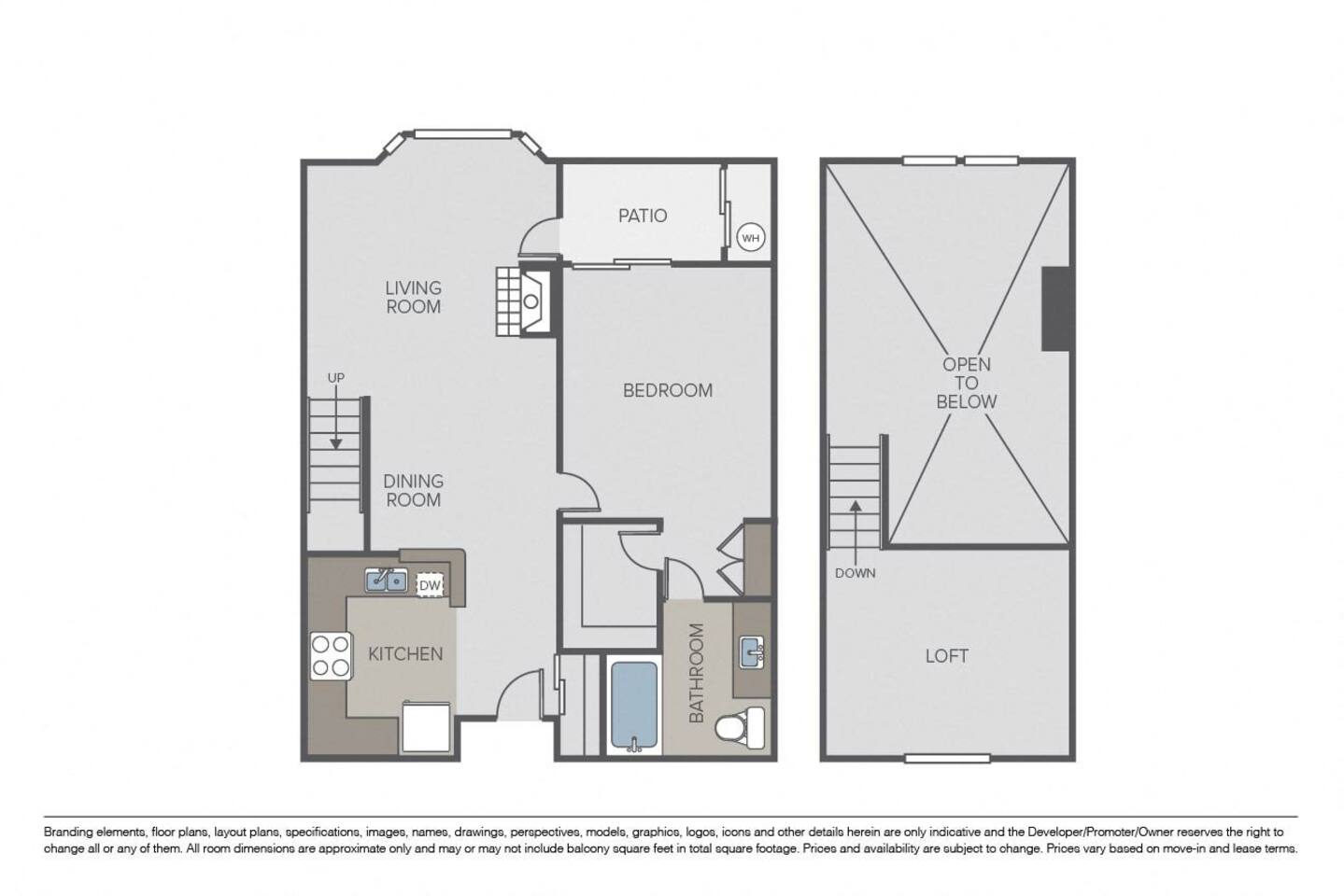 Floorplan diagram for Bellini Loft, showing 1 bedroom