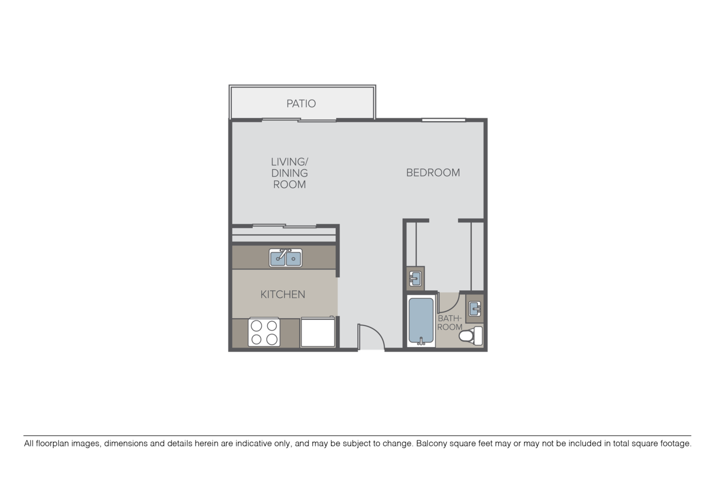 Floorplan diagram for Studio, showing Studio