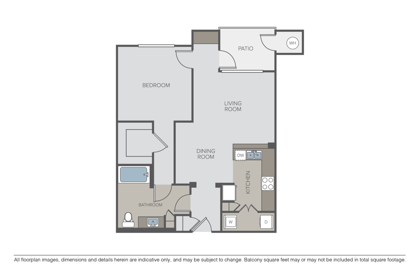 Floorplan diagram for Torrey Pines, showing 1 bedroom