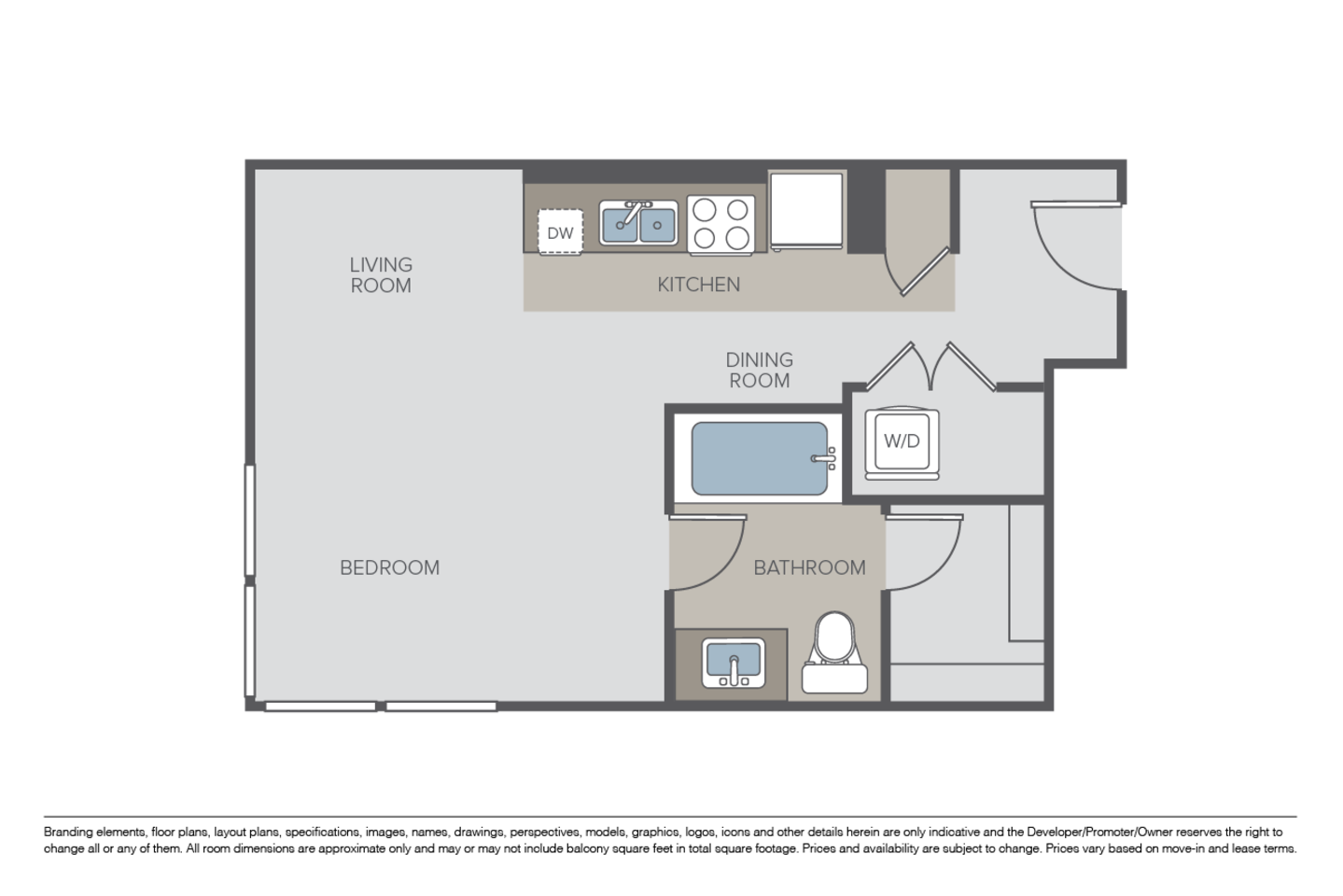 Floorplan diagram for Studio A2, showing Studio