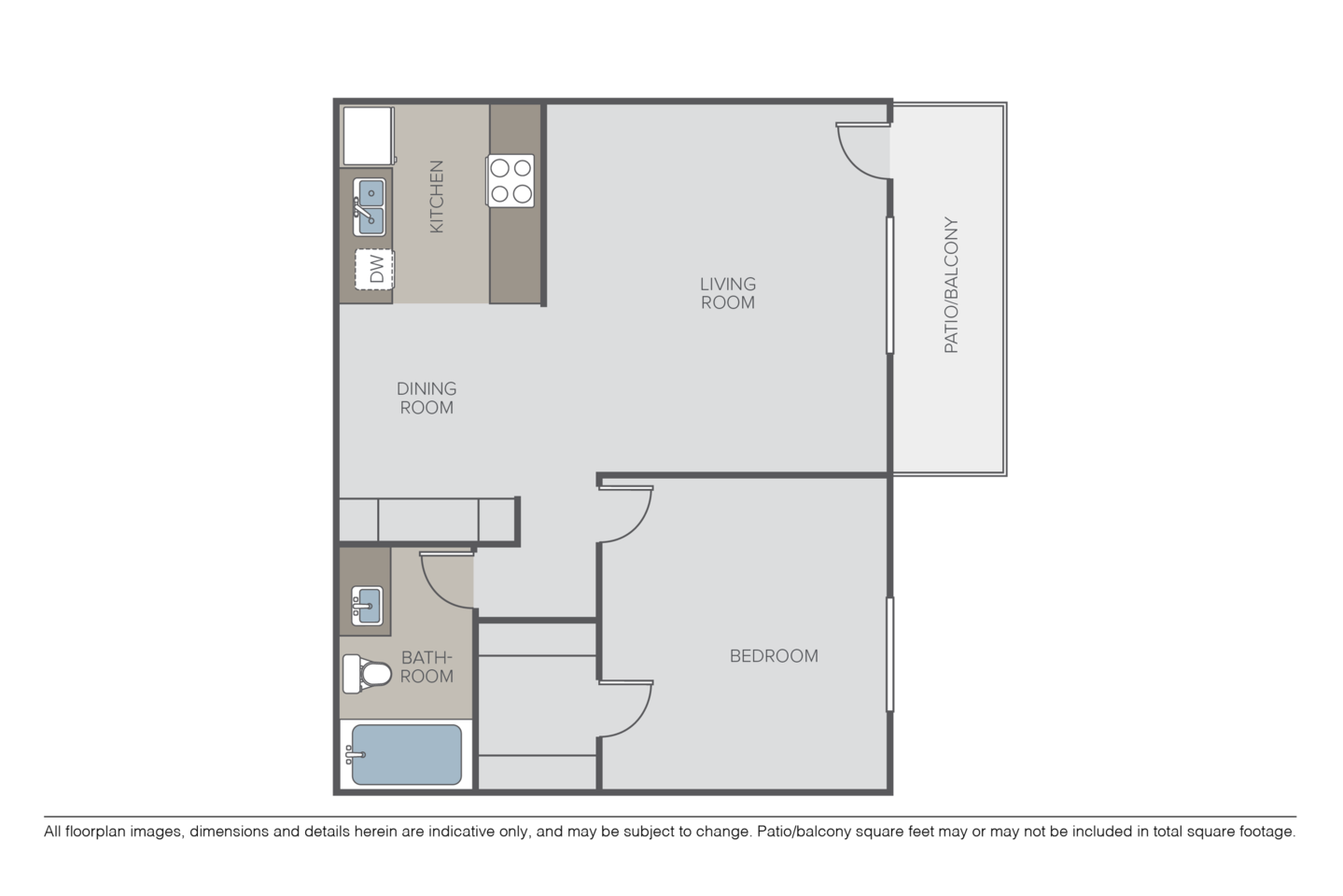 Floorplan diagram for Plan 1A, showing 1 bedroom