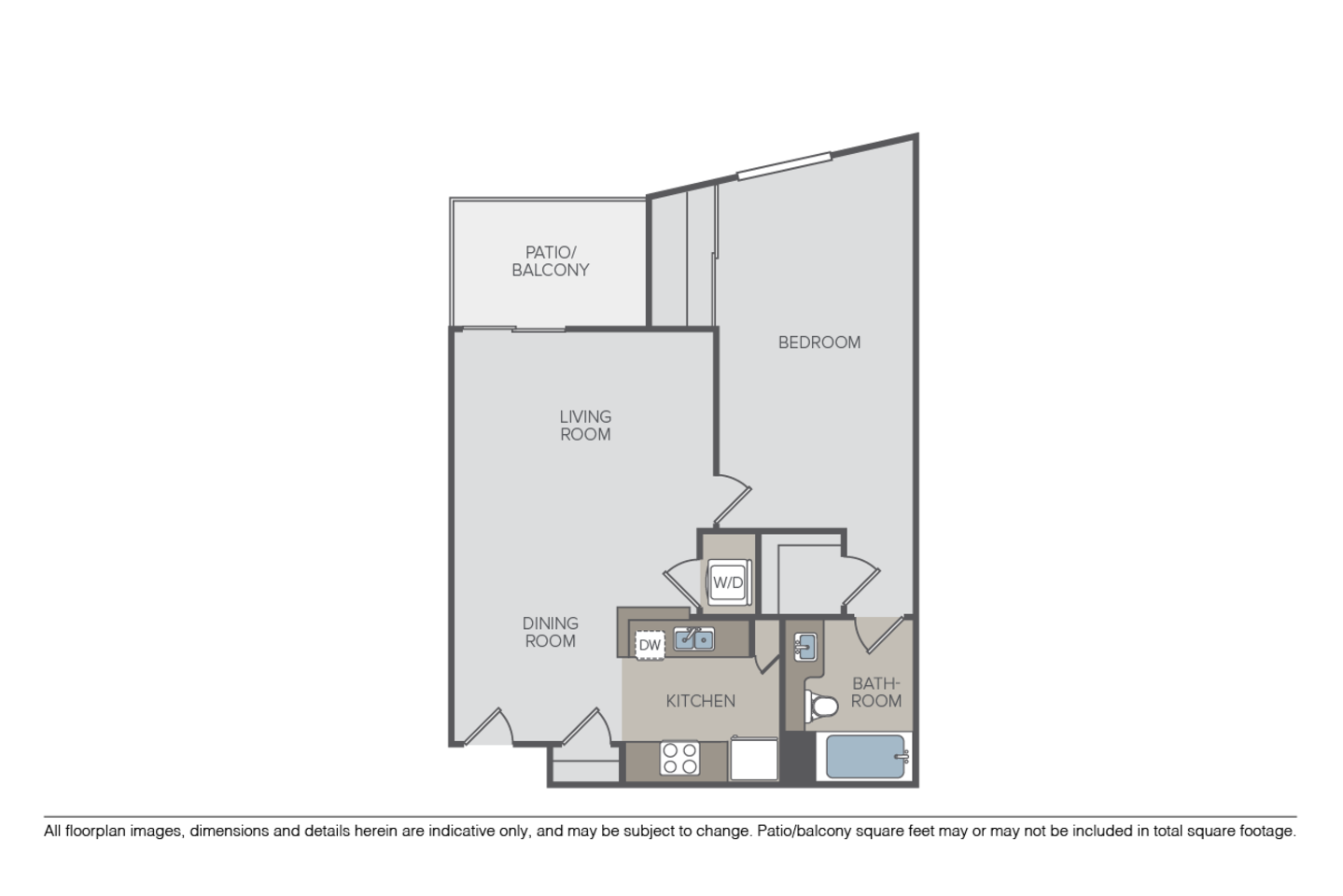 Floorplan diagram for Allegro (E), showing 1 bedroom