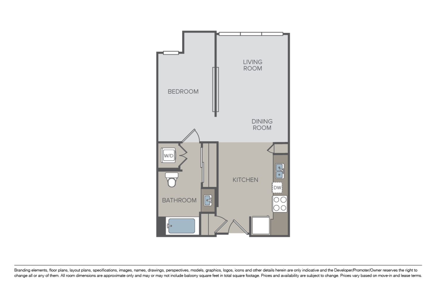 Floorplan diagram for Seal Beach, showing Studio