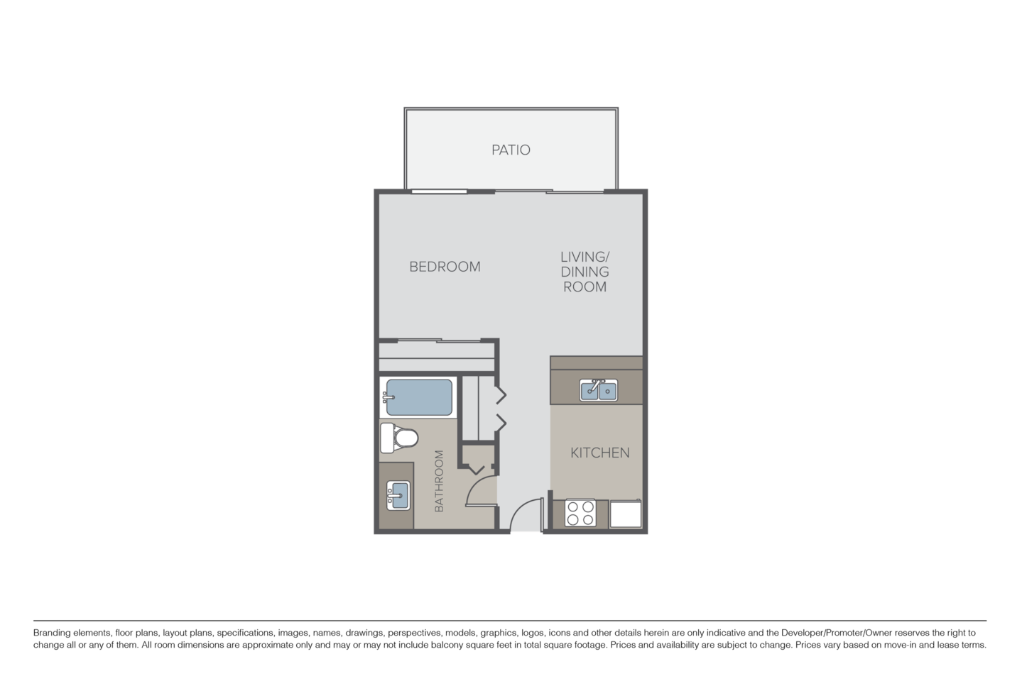 Floorplan diagram for Plan SA, showing Studio