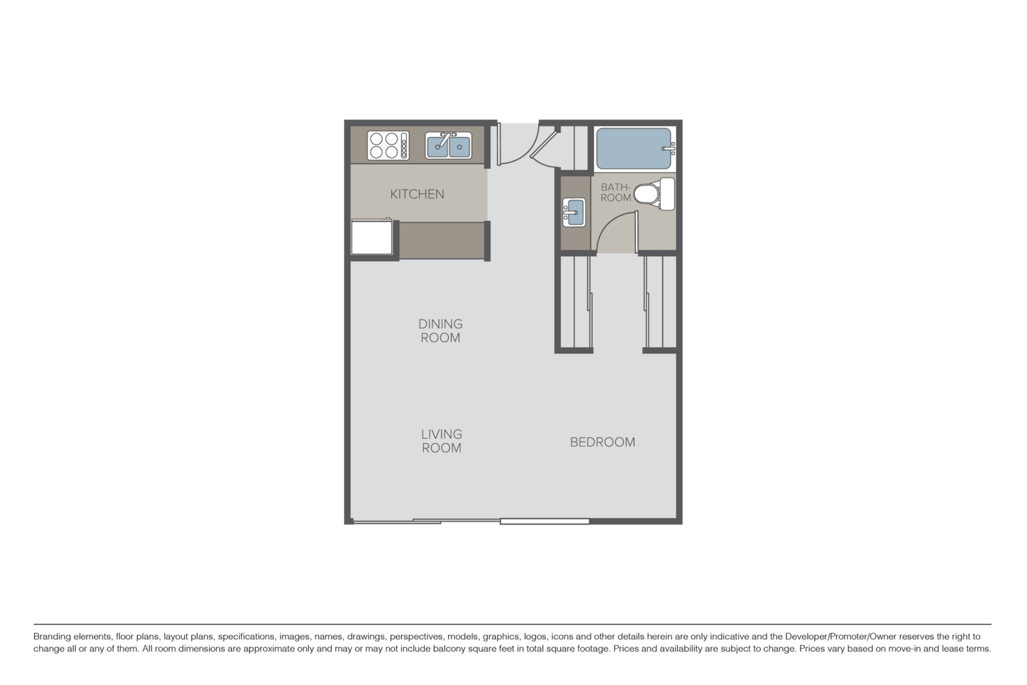 Floorplan diagram for Plan SA, showing Studio