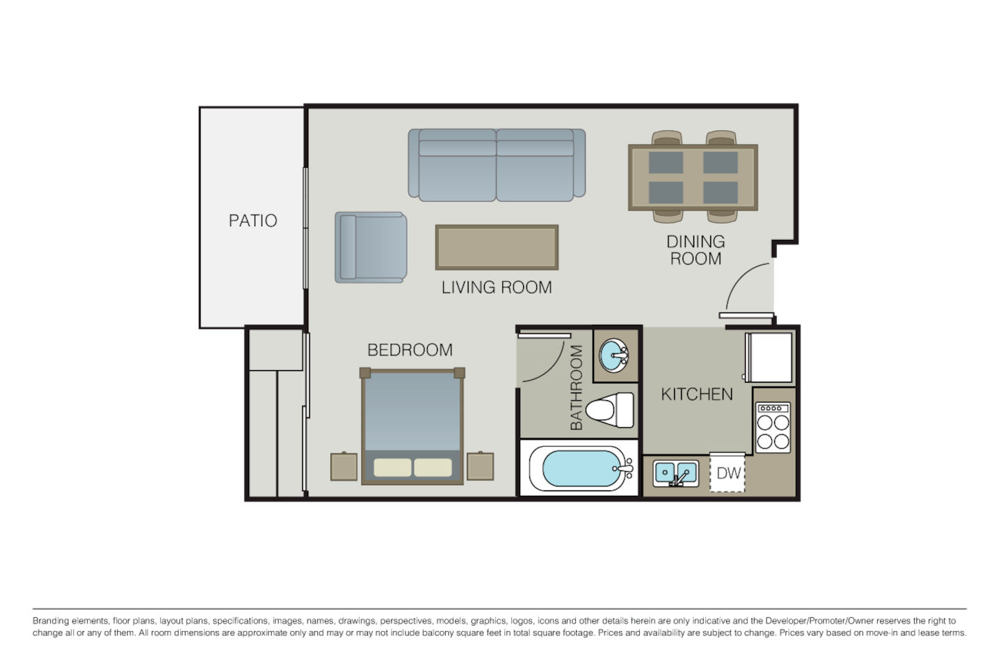 Floorplan diagram for Plan SA, showing Studio