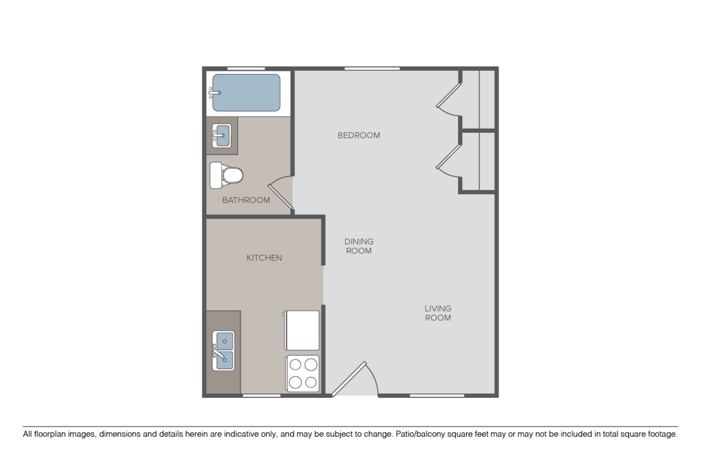 Floorplan diagram for Plan SB, showing Studio