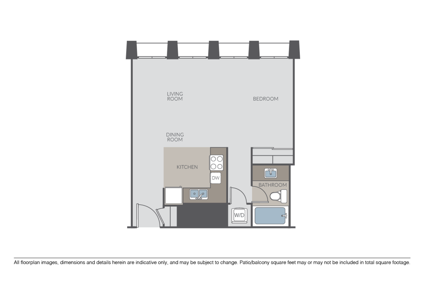 Floorplan diagram for Spring, showing Studio