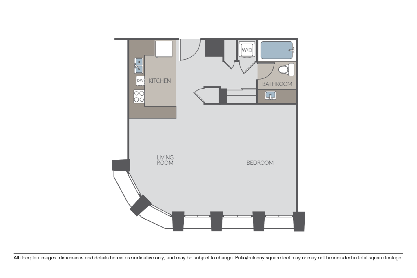 Floorplan diagram for Hope, showing Studio