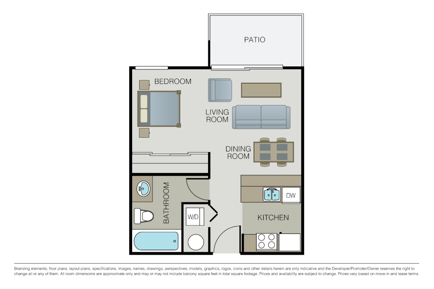 Floorplan diagram for Plan SA, showing Studio