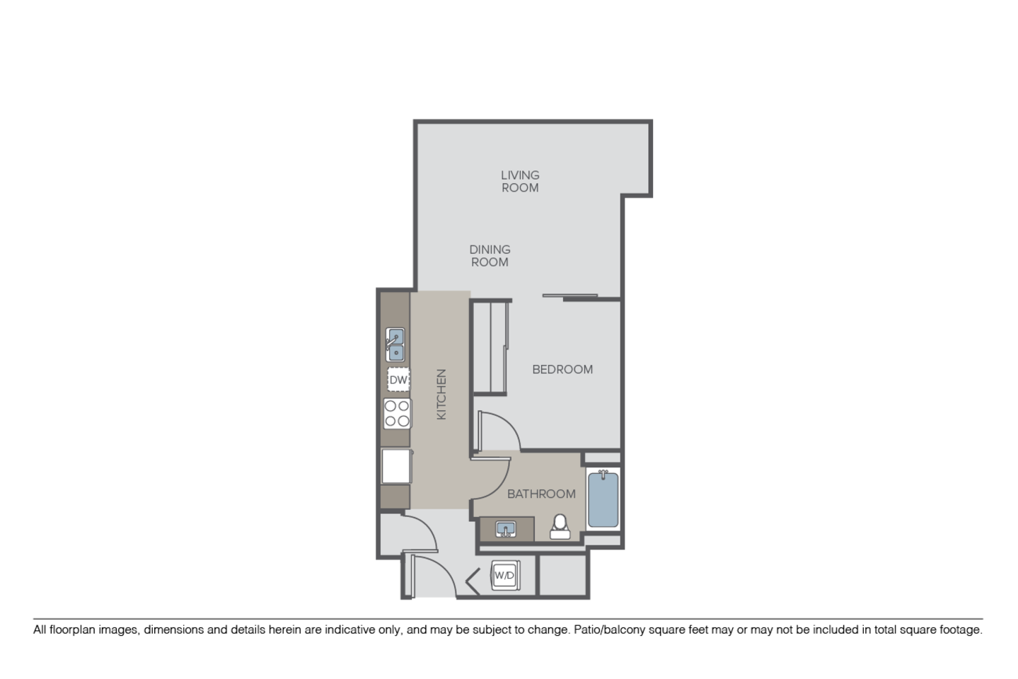 Floorplan diagram for A2, showing 1 bedroom