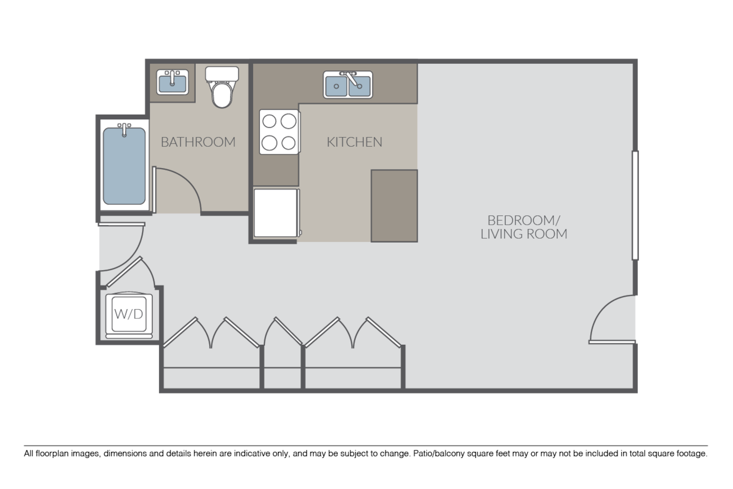 Floorplan diagram for Plan SB, showing Studio