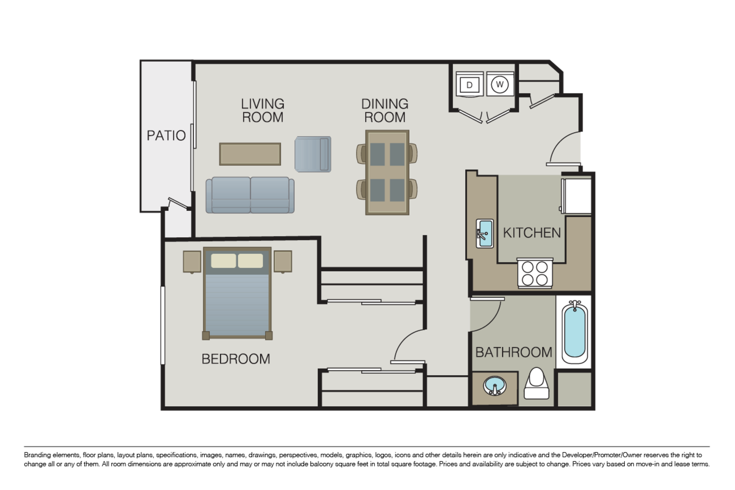 Floorplan diagram for A2, showing 1 bedroom