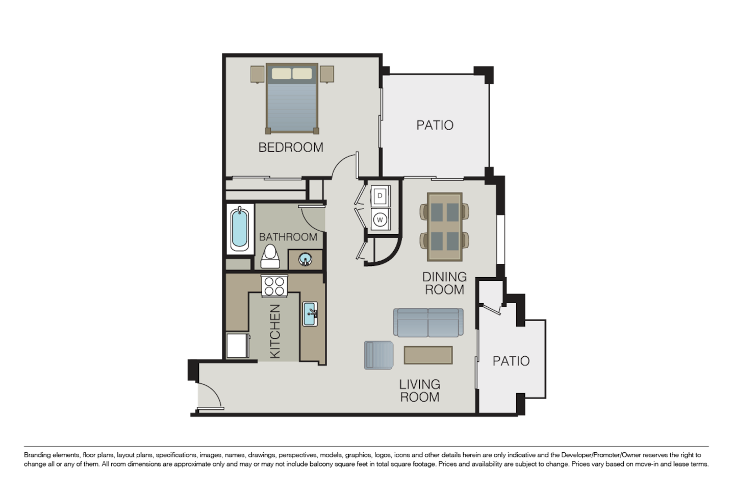 Floorplan diagram for A1, showing 1 bedroom