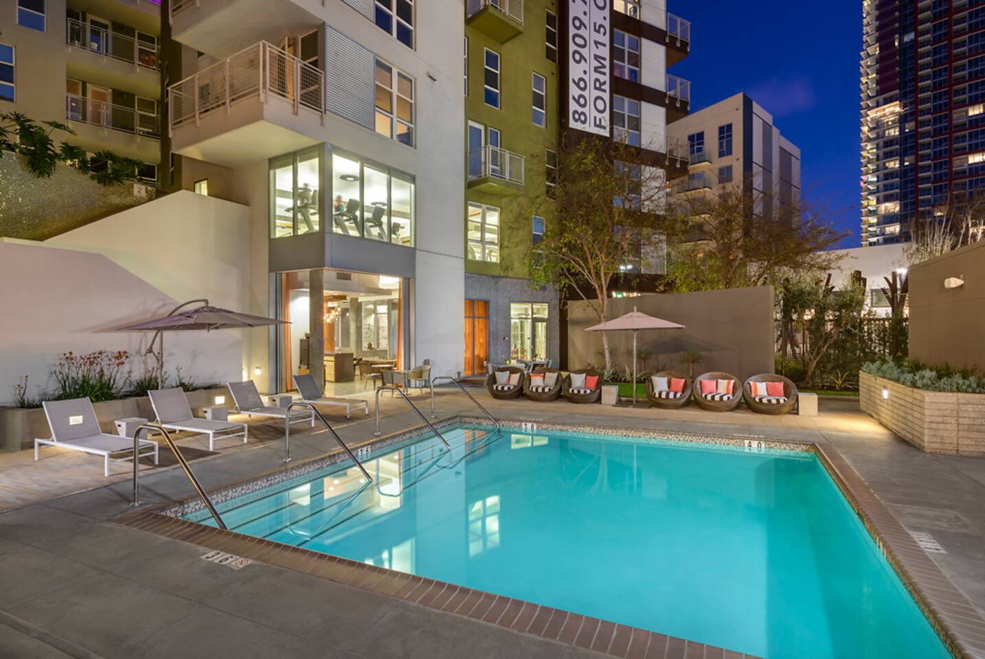 Exterior of Form 15, an Airbnb-friendly apartment in San Diego, CA