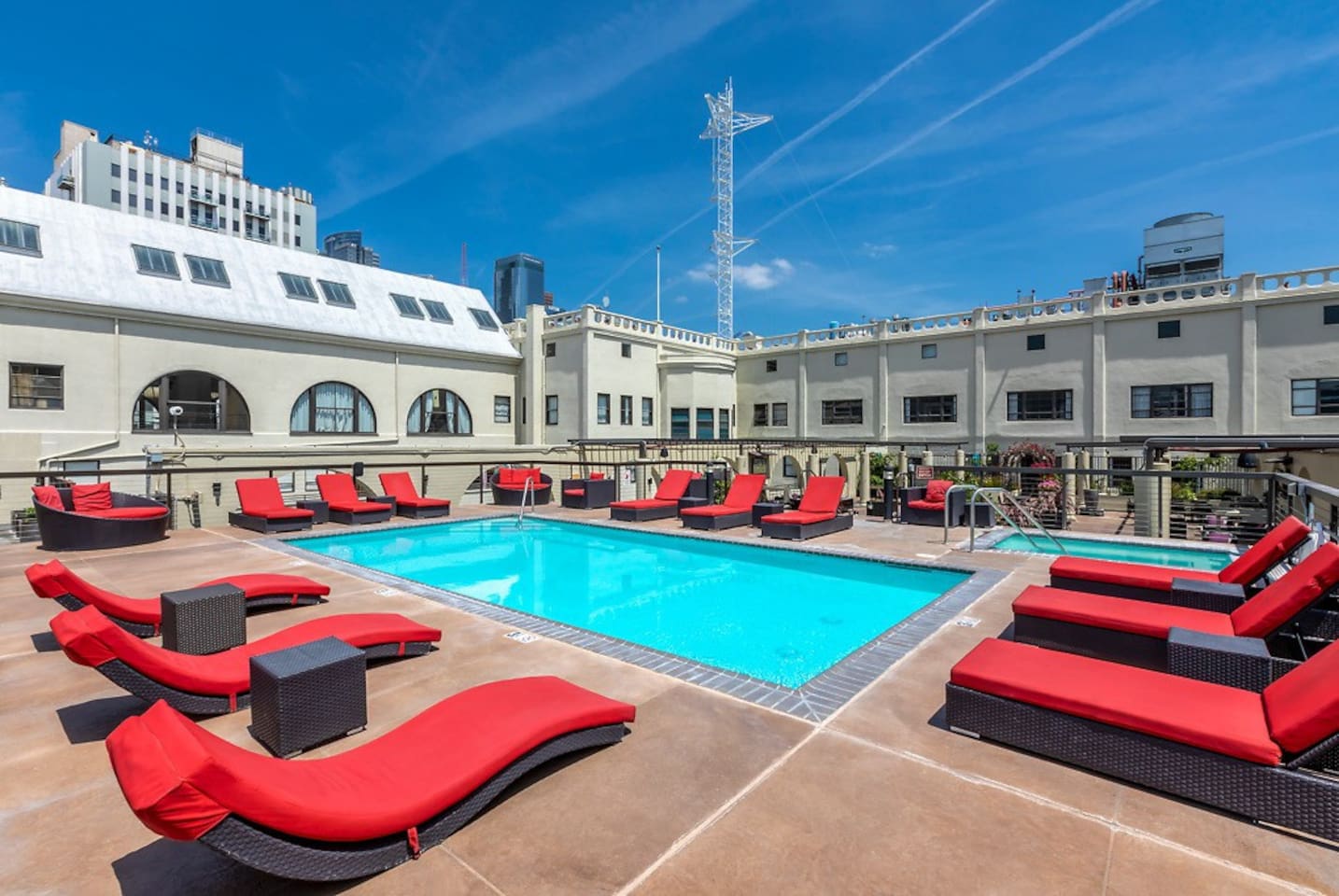 Exterior of Pacific Electric Lofts, an Airbnb-friendly apartment in Los Angeles, CA