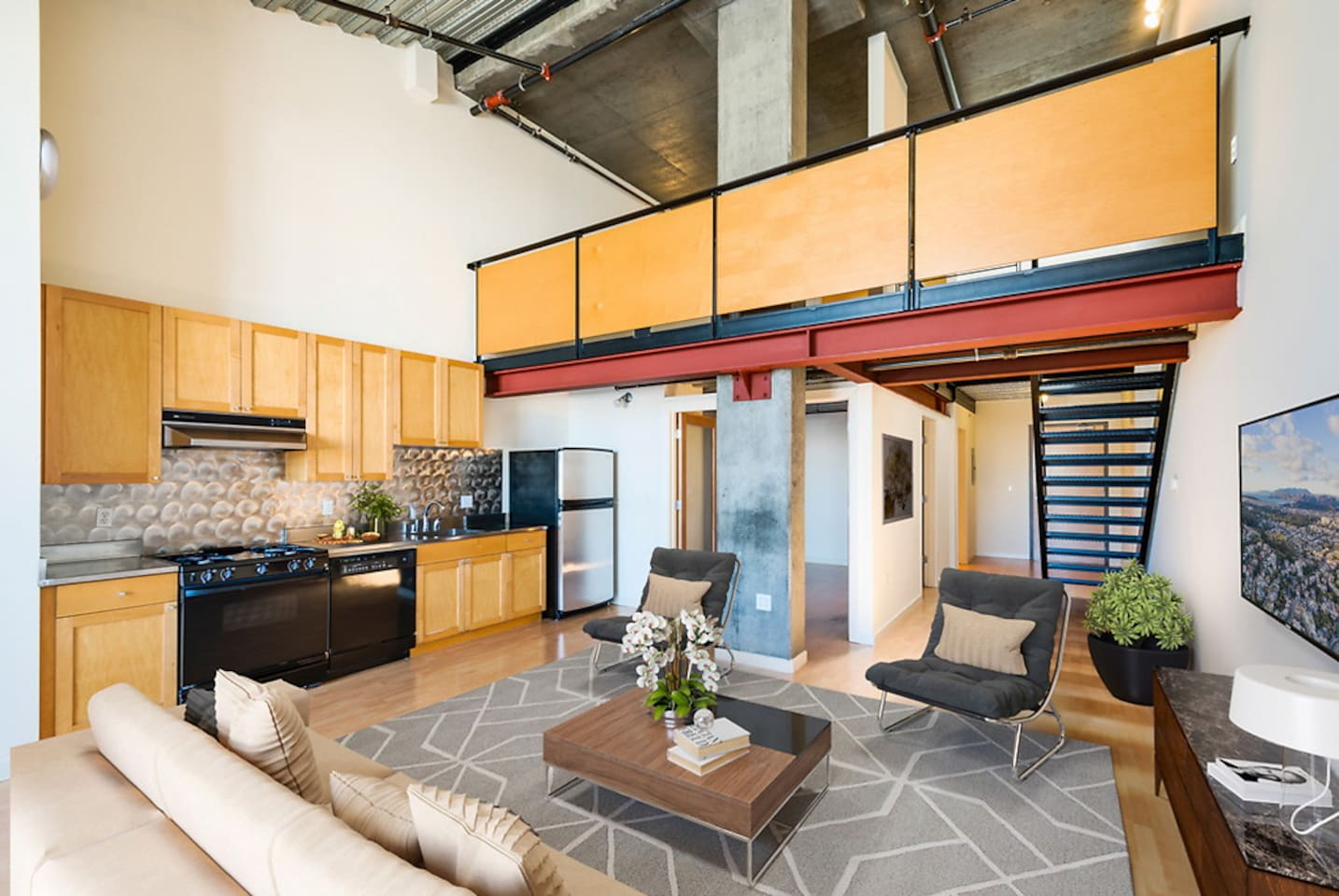 Exterior of Bennett Lofts, an Airbnb-friendly apartment in San Francisco, CA