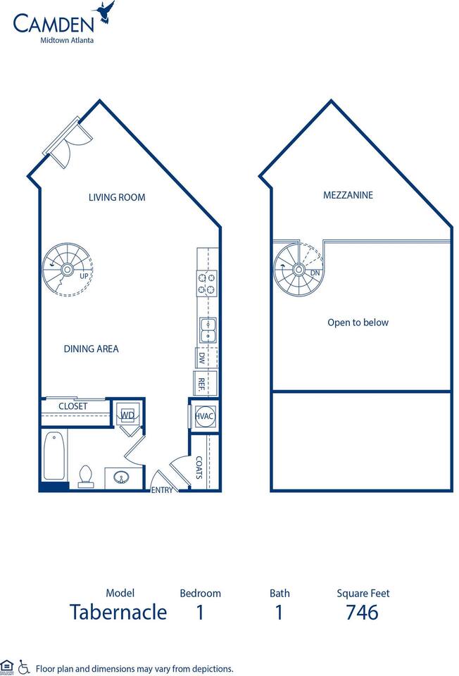 Floorplan diagram for Tabernacle, showing Studio