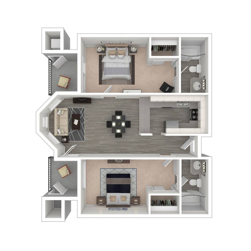 Floorplan diagram for Fieldstone, showing 2 bedroom