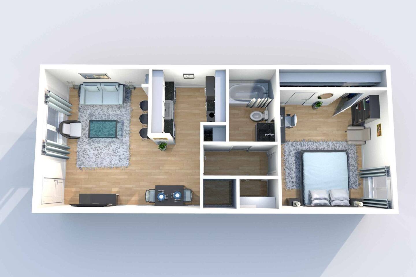 Floorplan diagram for A1 1x1	, showing 1 bedroom