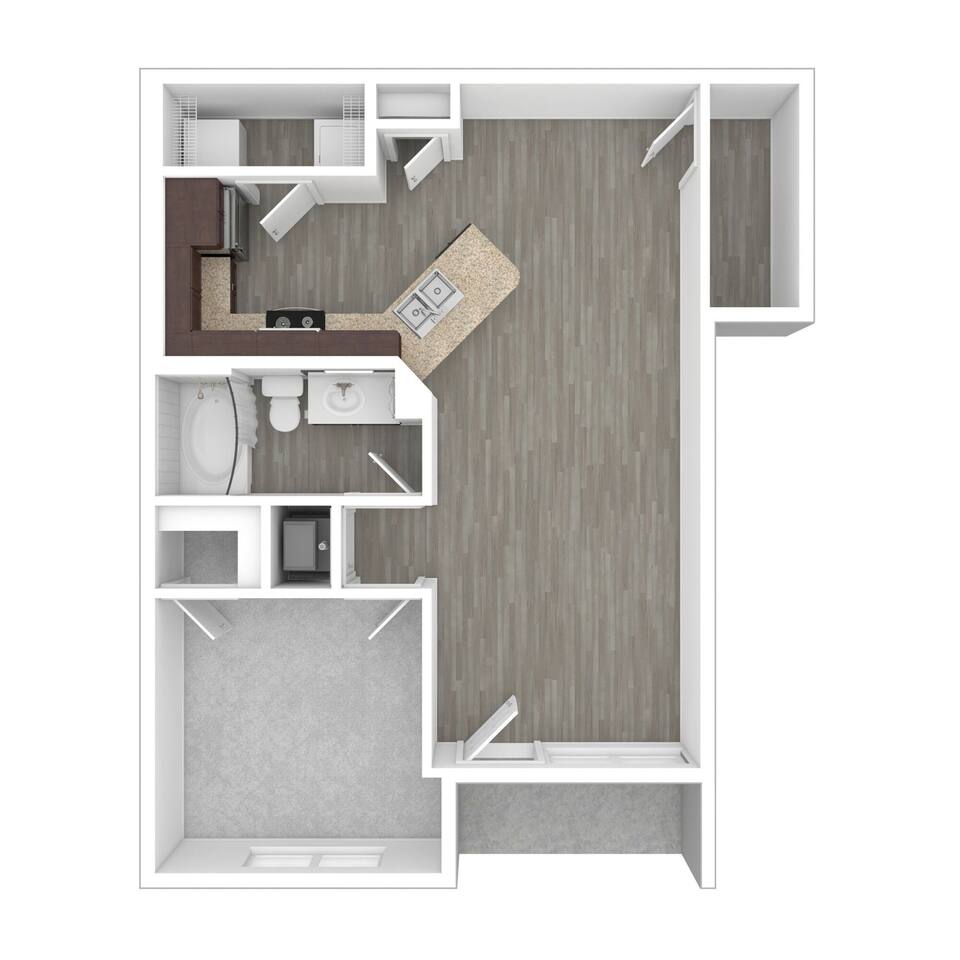 Floorplan diagram for Freeman Lower, showing 1 bedroom