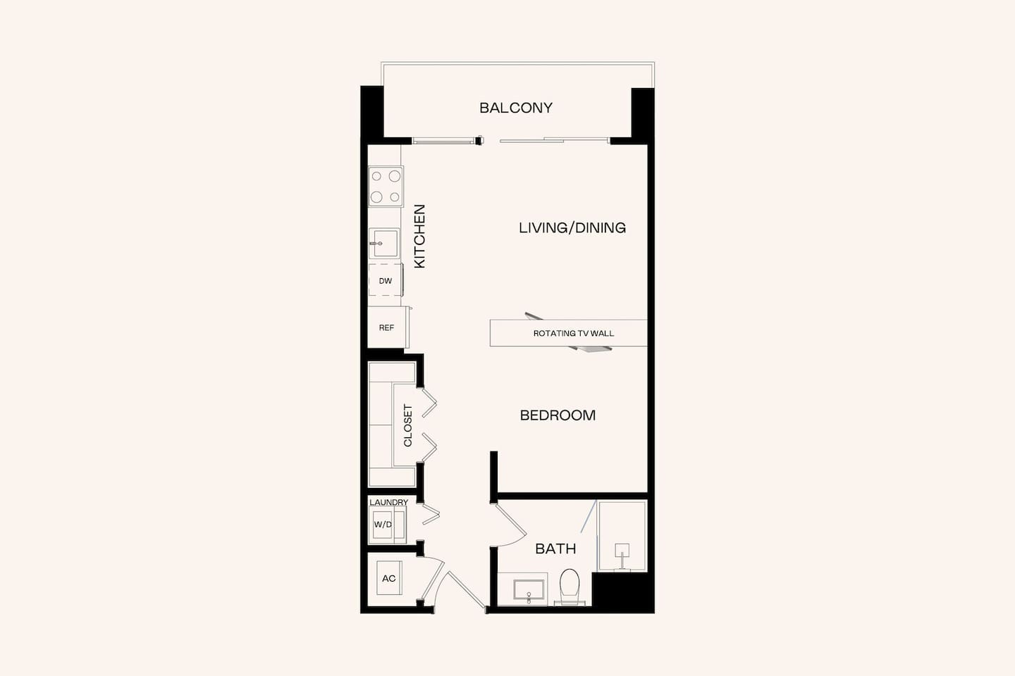Floorplan diagram for J2.3, showing Studio